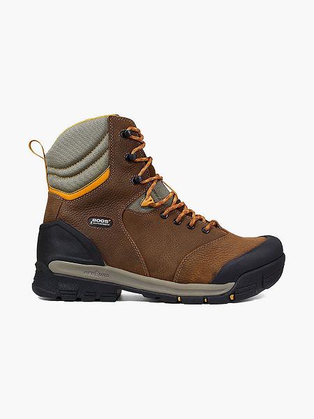 BOGS Boots Deutschland - Bedrock 8" Comp Toe Wasserdichte Arbeitsstiefel Herren Braun Multi DE48039